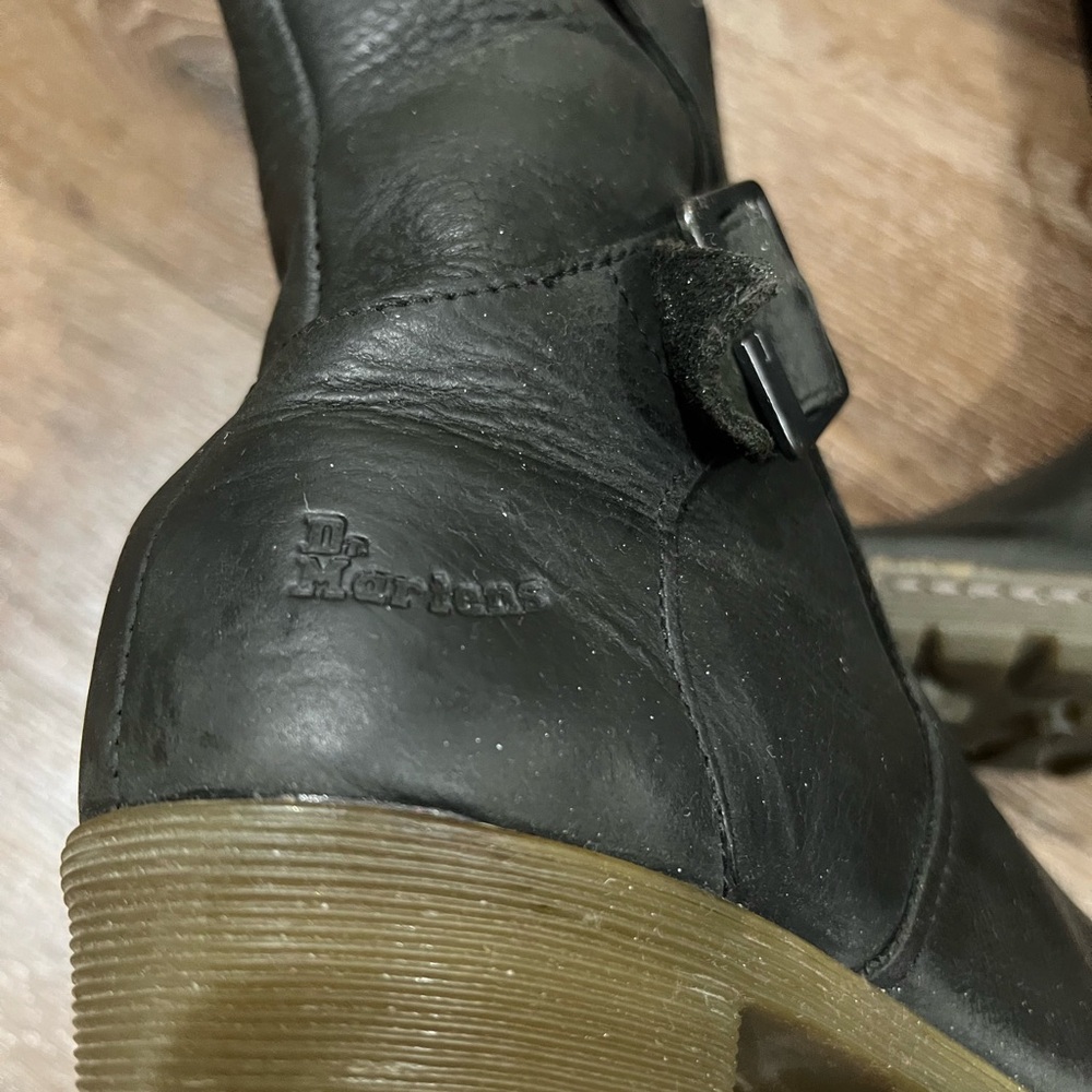 Dr martens heel boots Women's Black Leather size 6 - Picture 9 of 12
